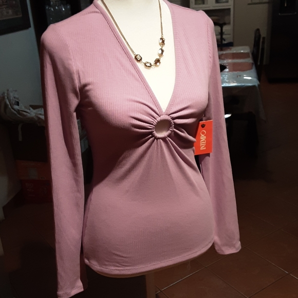 INTEMPO Purple Blouse Spandex - Picture 1 of 6